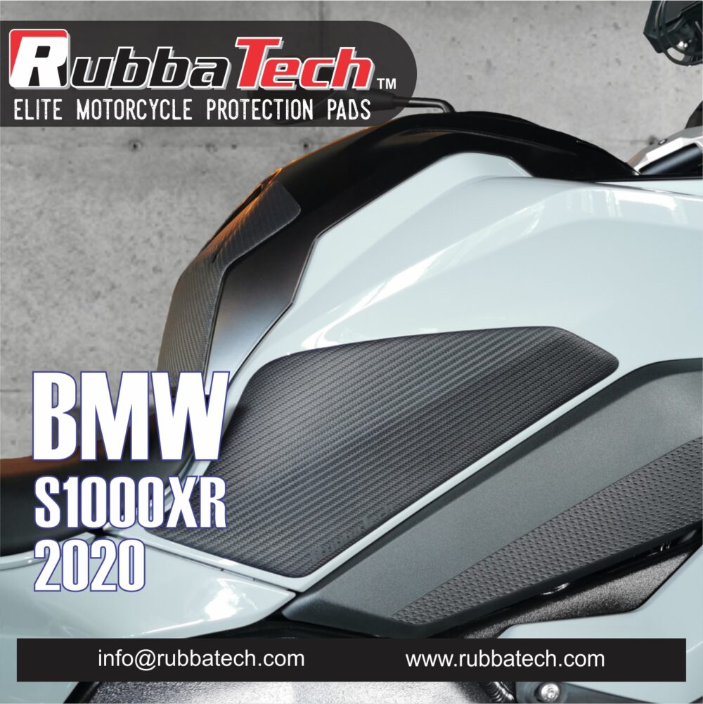 BMW s1000xr 2020+ Tank Knee Pads | Rubbatech motorcycle tank protector RoadCarver