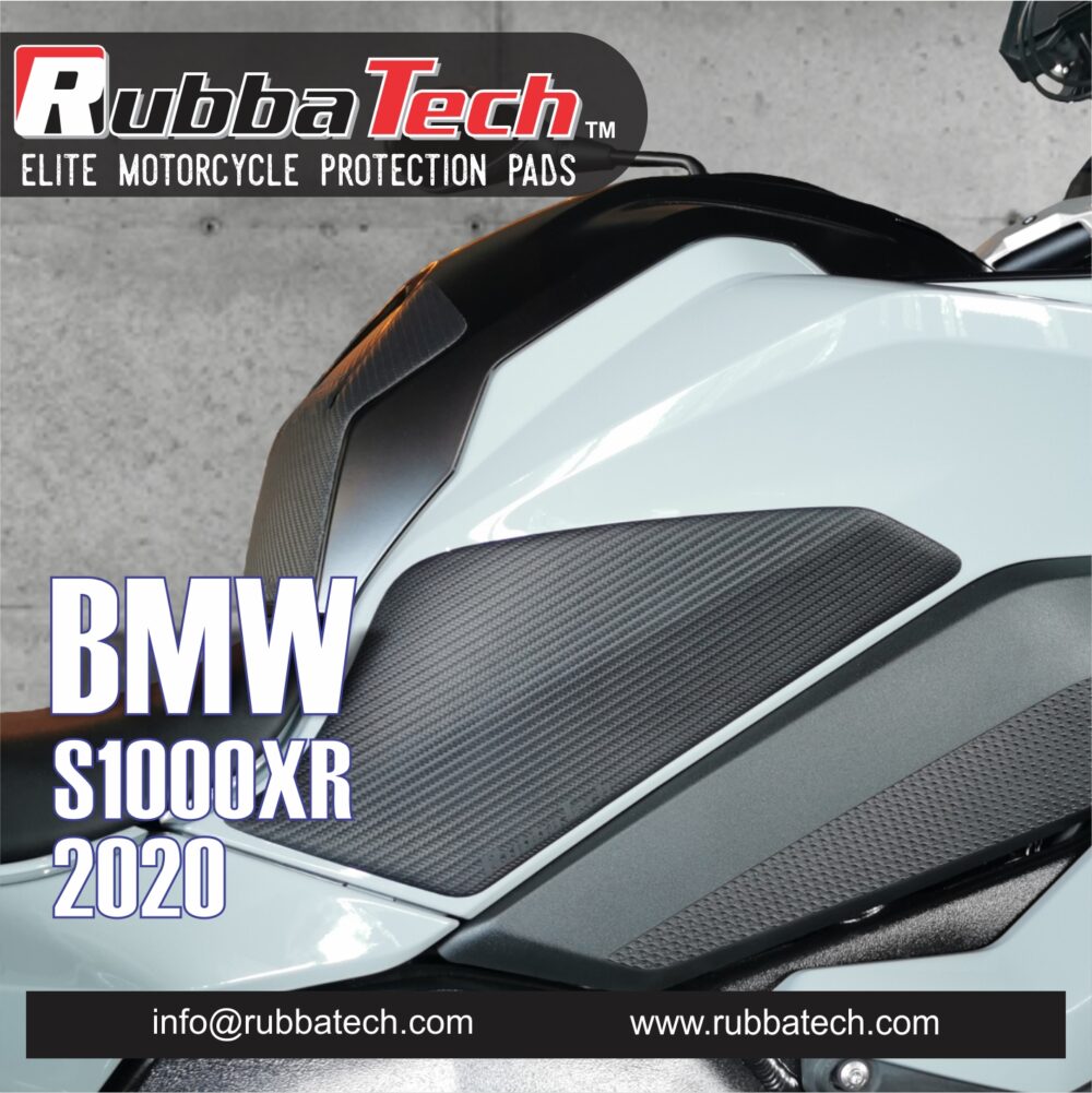 BMW s1000xr 2020+ Tank Knee Pads | Rubbatech motorcycle tank protector RoadCarver 